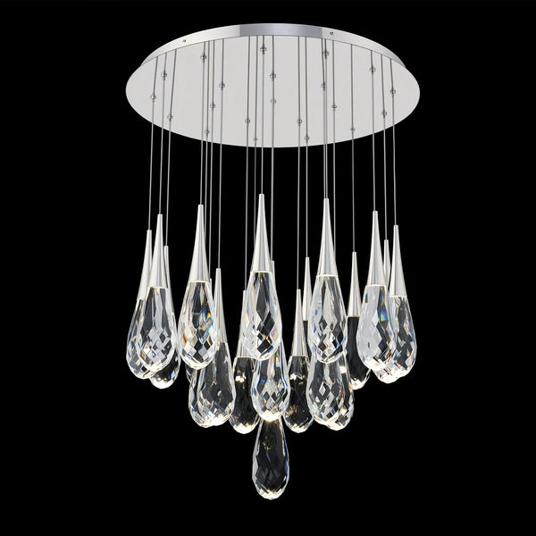 Hibiscus LED Multi Light Pendant Light Round Chandelier - Arialamps
