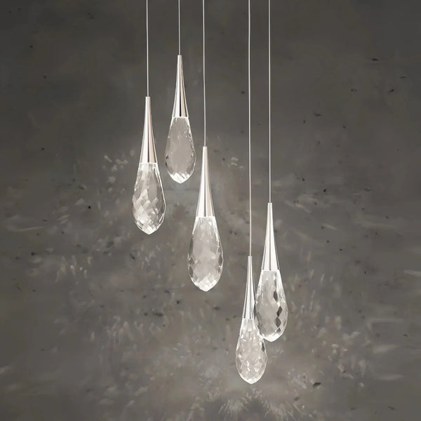 Hibiscus LED Multi Light Pendant Light Round Chandelier - Arialamps