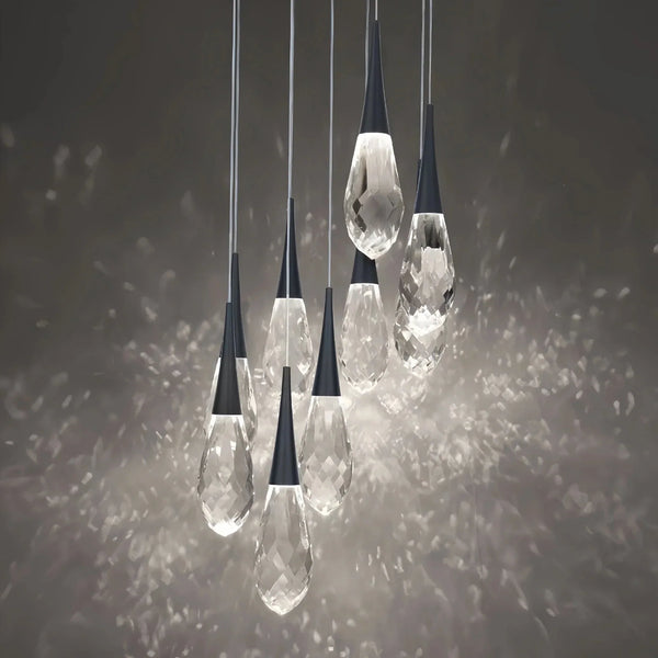 Hibiscus LED Multi Light Pendant Light Round Chandelier - Arialamps
