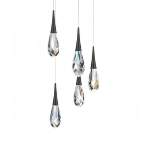 Hibiscus LED Multi Light Pendant Light Round Chandelier - Arialamps