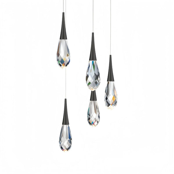 Hibiscus LED Multi Light Pendant Light Round Chandelier - Arialamps