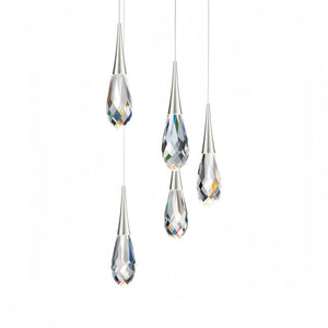 Hibiscus LED Multi Light Pendant Light Round Chandelier - Arialamps