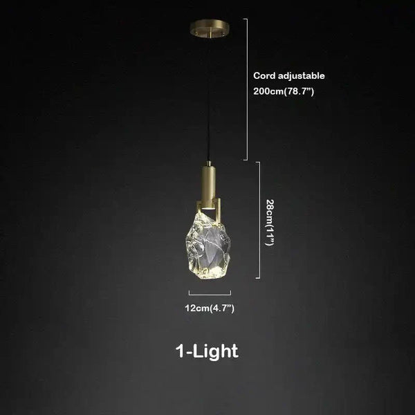 Irregular crystal pendant 6 styles - Arialamps