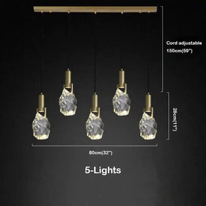 Irregular crystal pendant 6 styles - Arialamps