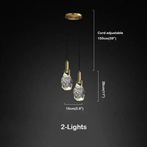 Irregular crystal pendant 6 styles - Arialamps