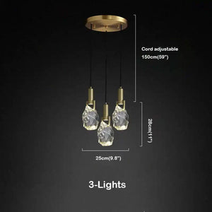 Irregular crystal pendant 6 styles - Arialamps