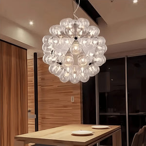 Italian Designer Creative Glass Ball Chandelier Scandinavian Dandelion Hallway/Entryway/Staircase Light Fixture - Arialamps