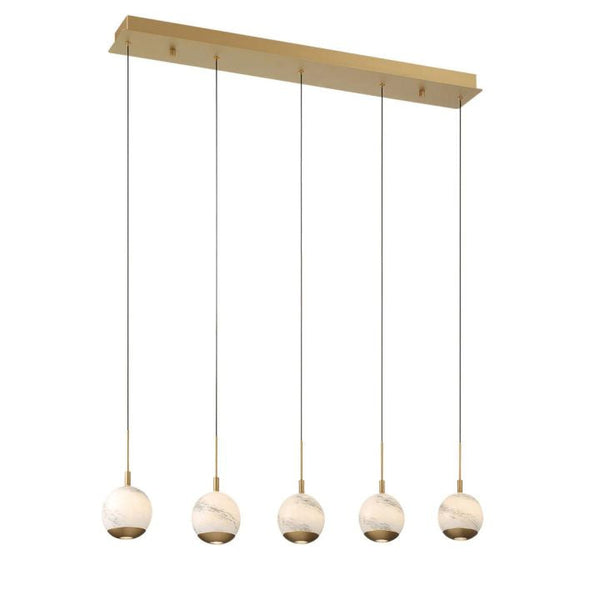 Kimma Lights Linear LED Chandelier-Chandelier-Arialamps