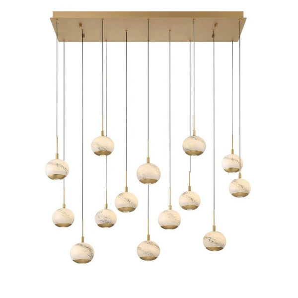 Kimma Lights Linear LED Chandelier-Chandelier-Arialamps