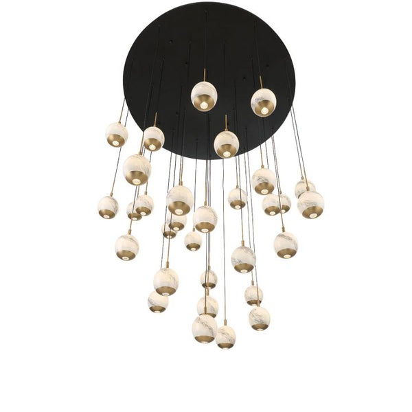 Kimma Lights Round LED Chandelier-Chandelier-Arialamps