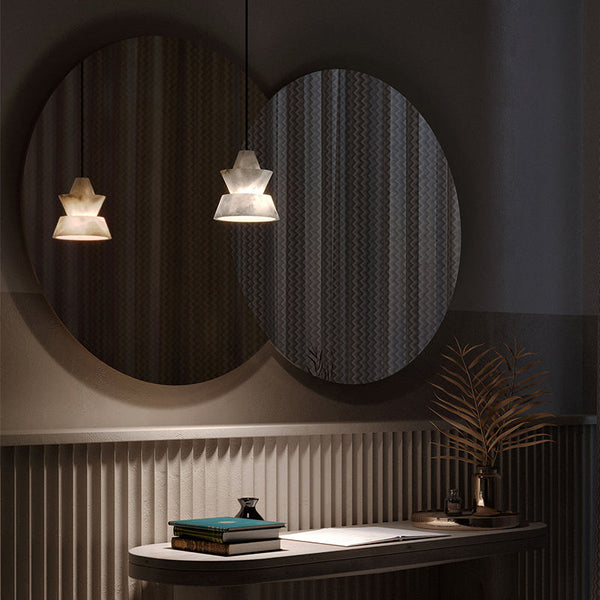Lab Small Alabaster Coffee Table Pendant, Modern Pendant Light Besides Bed