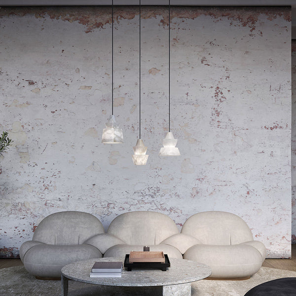 Koltin Lab Small Alabaster Coffee Table Pendant, Modern Pendant Light Besides Bed Chandelier Kevin Studio Inc