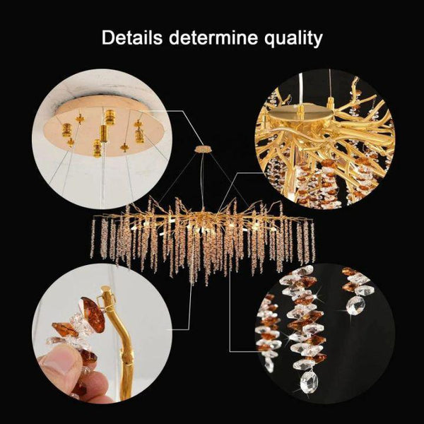 Lacuna Bedroom Branch Chandelier-chandeliers for dining room,chandeliers for stairways,chandeliers for foyer,chandeliers for bedrooms,chandeliers for kitchen,chandeliers for living room-Arialamps