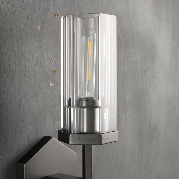 Lambel Hexagonal Wall Sconce 14"19"