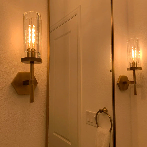 Lambel Hexagonal Wall Sconce 14"19"