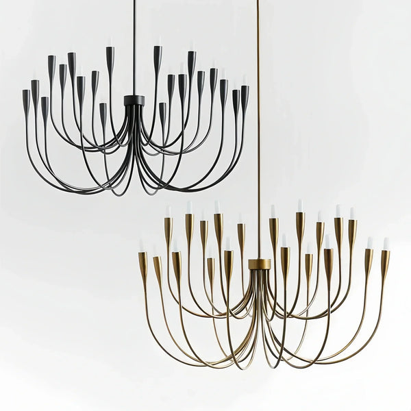 Liona Large Brass Candelabra Chandelier Light-