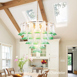 Marielle Mid Century Petal Chandelier - Arialamps