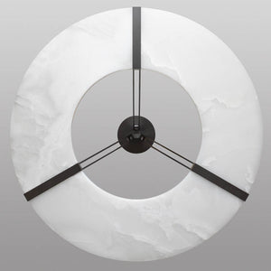 Maxine Modern Round Alabaster Plate Chandelier, Exquisite Illumination Chandelier Kevin Studio Inc