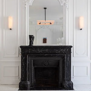 Maxine Modern Square Alabaster Living Room Chandelier Chandelier Kevin Studio Inc
