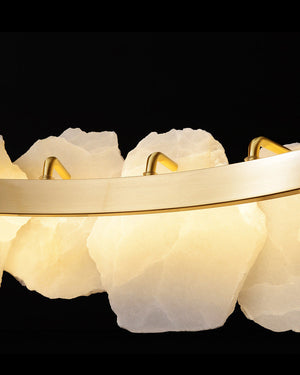Arialamps Tiered Circular Alabaster Chandelier