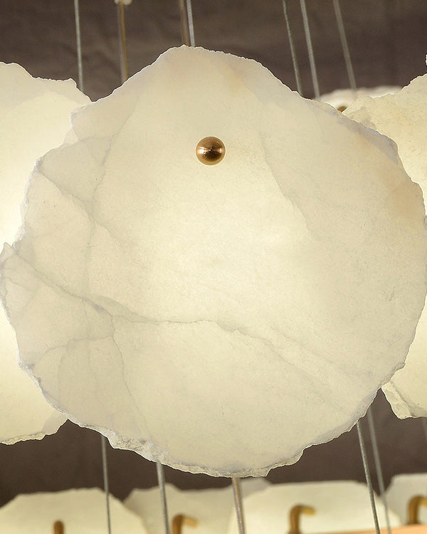 Arialamps Tiered Circular Alabaster Chandelier