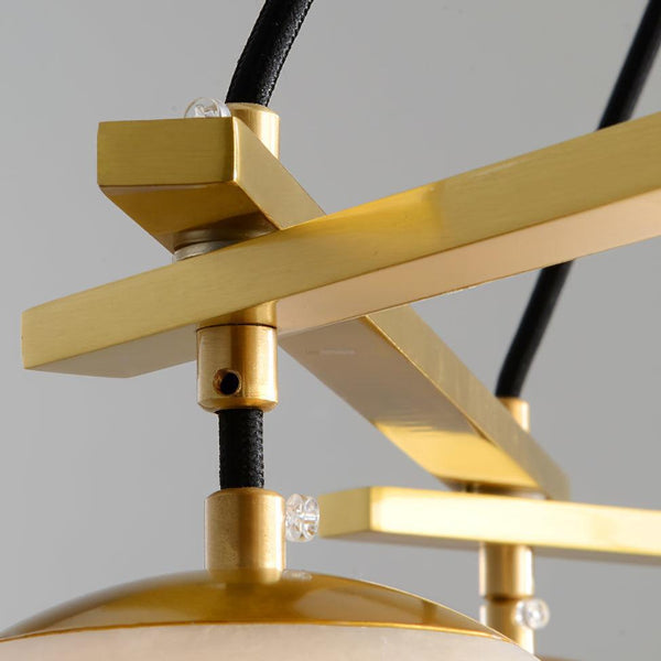 Miira Alabaster Chandelier with 3/6/8 heads-Arialamps
