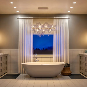 Mirella Trento Clustered Glass Linear Chandelier - Arialamps