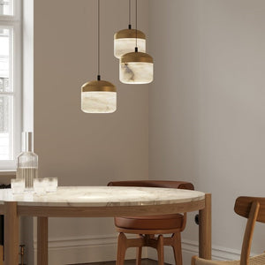 Ava Radiance - United Modern Alabaster Pendant Lamp For Staircase, Kitchen Pendant Light Chandelier Kevin Studio Inc