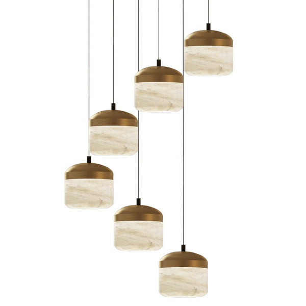 Modern Alabaster Pendant Lamp For Staircase, Kitchen Pendant Light