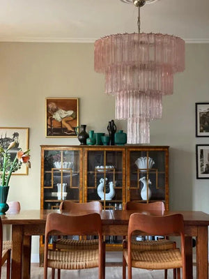 Modern Art Design 3/4/5/7 - Tier Hand - blown Glass Tiered Chandelier - Arialamps