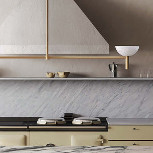 Zona Modern Kitchen Island Pendant Light with Alabaster Shades, Linear Real Alabaster Pendant Lamp Chandelier Kevin Studio Inc