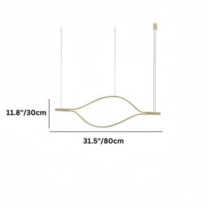 Modern Simple Aluminum Waving Chandelier - Arialamps