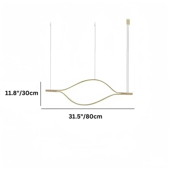 Modern Simple Aluminum Waving Chandelier - Arialamps