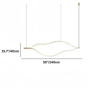 Modern Simple Aluminum Waving Chandelier - Arialamps