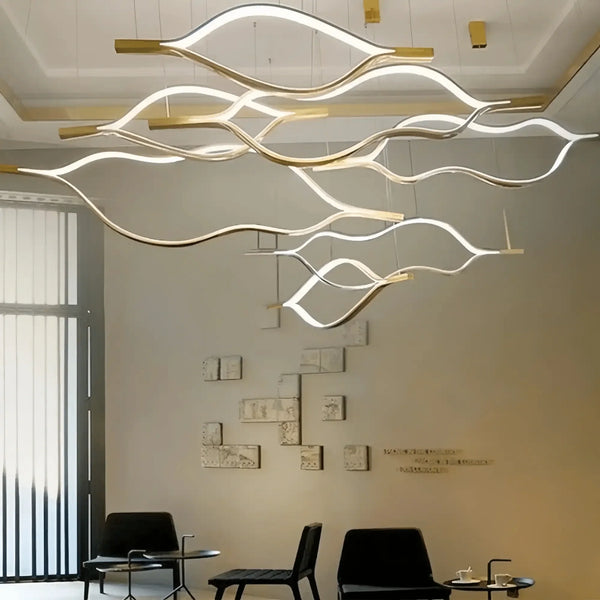 Modern Simple Aluminum Waving Chandelier - Arialamps