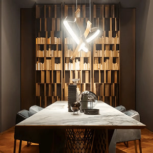 Modern Simple Aluminum Waving Chandelier - Arialamps