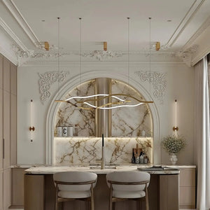 Modern Simple Aluminum Waving Chandelier - Arialamps