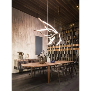 Modern Simple Aluminum Waving Chandelier - Arialamps