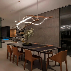 Modern Simple Aluminum Waving Chandelier - Arialamps
