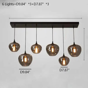 Modern Smoke Gray Glass Lamp Designer Chandelier - Arialamps