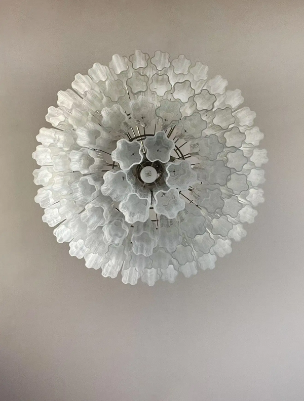 Murano Chandelier – 78 tubes – Alabaster white-Arialamps