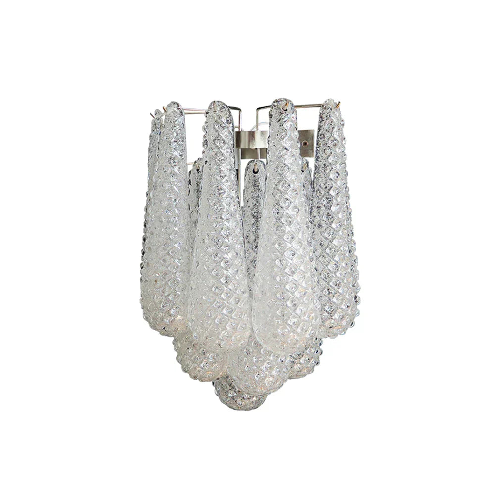 Murano Petals White Wall Light 13.4"-Wall Light-Dia 13.4″(34cm) x H 17.7″(45cm)-White-Arialamps