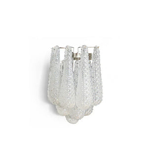 Murano Petals White Wall Light 13.4"-Wall Light-Arialamps