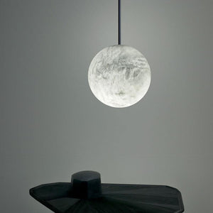 Nami Alabaster Sphere Staircase Chandelier,Multi Pendant Light-chandeliers for dining room,chandeliers for stairways,chandeliers for foyer,chandeliers for bedrooms,chandeliers for kitchen,chandeliers for living room-7.87" D-Arialamps