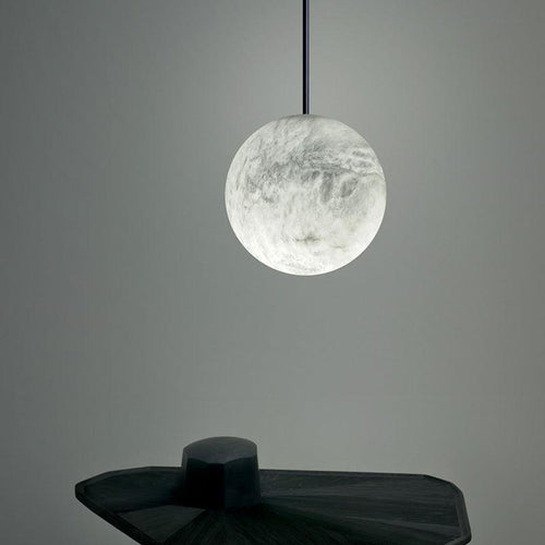 Nami Alabaster Sphere Staircase Chandelier,Multi Pendant Light-chandeliers for dining room,chandeliers for stairways,chandeliers for foyer,chandeliers for bedrooms,chandeliers for kitchen,chandeliers for living room-7.87" D-Arialamps