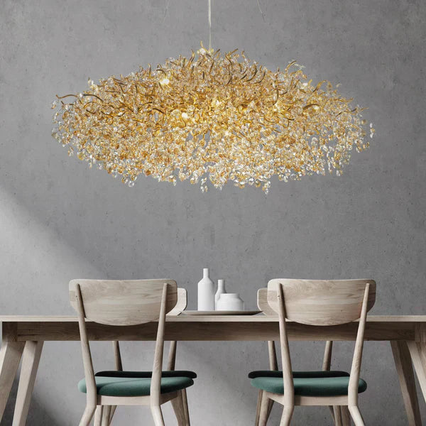 New Modern Light Luxury Branch Crystal Chandelier for Dining /Living Room-Chandeliers-Oval: L47.2"*H27.6"-Warm Light-Arialamps