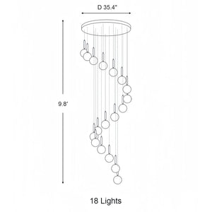 Nordic Extra Large Minimalist Long Pendant Light for High Ceiling Staircase-