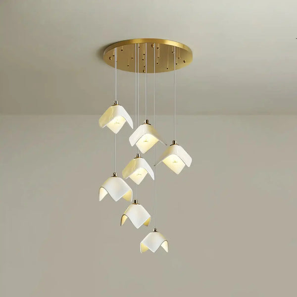 Orlani Bloom Cascade Stairs Chandelier - Arialamps