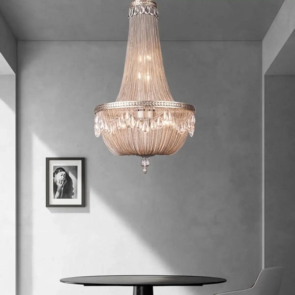 Oversize Modern Metal Art Luxury Crystal Chandelier for Duplex Hall/Staircase/Villa/Foyer - Arialamps