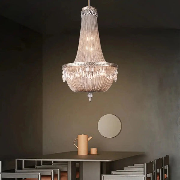 Oversize Modern Metal Art Luxury Crystal Chandelier for Duplex Hall/Staircase/Villa/Foyer - Arialamps